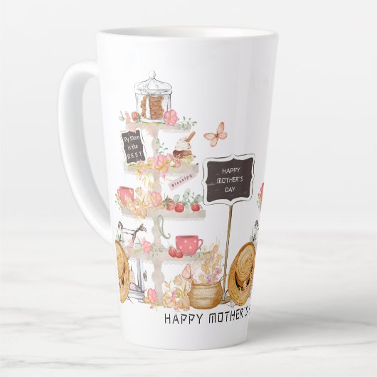 Spring Sweets Tier Moederdag Latte Mok (Linkerhoek)