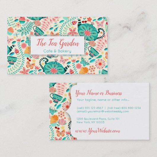 Spring Tea Garden Visitekaartje (Voorkant / Achterkant)