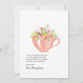 Spring Tea Party Bedankkaart (Achterkant)