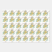 Spring Tea Party Gele theepotten en Rozen Inpakpapier Vel (Voorkant 2)