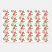 Spring Tea Party Rode theepotten en Rozen Inpakpapier Vel (Voorkant 2)