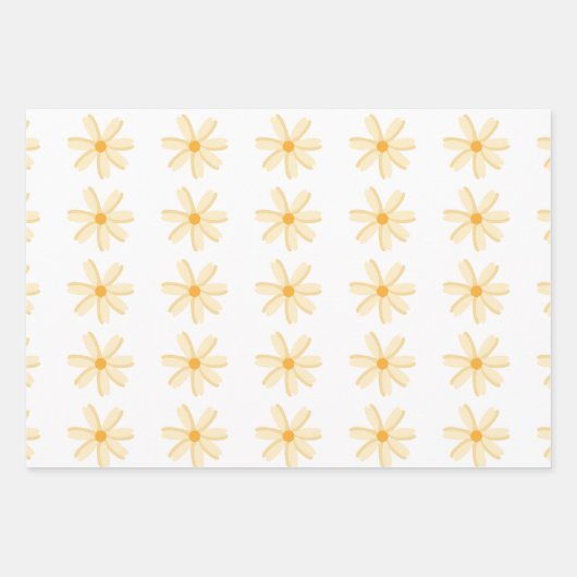 Spring Tea Party Turquoise and Yellow Inpakpapier Vel (Voorkant 3)