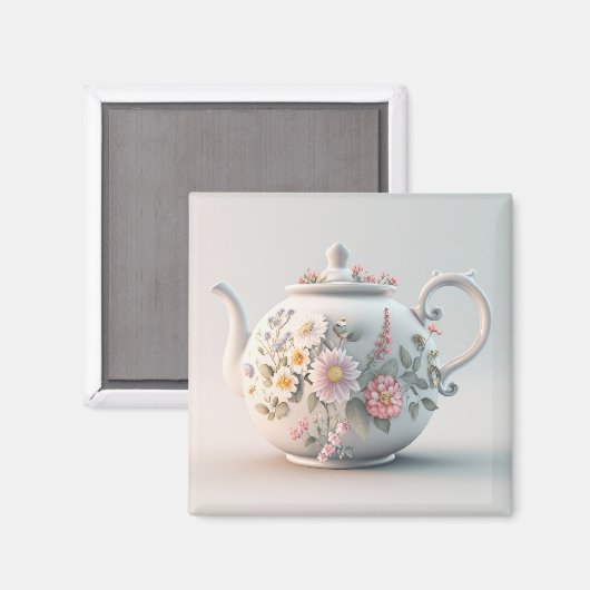 Spring Teapot Magneet (Voorkant / Achterkant)
