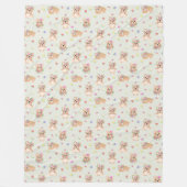 Spring teddy bear fleece deken (Voorkant)