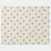 Spring teddy bear fleece deken (Voorkant (Horizontaal))