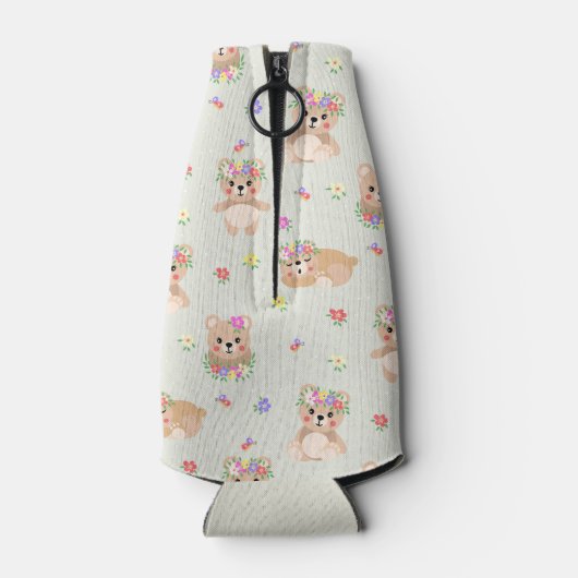 Spring teddy bear flesjeskoeler (Achterkant)