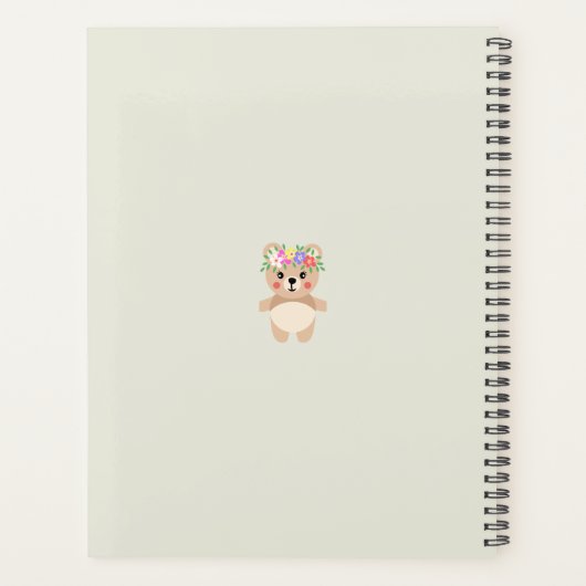 Spring teddy bear planner (Achterkant)