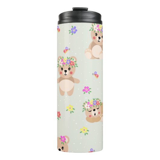 Spring teddy bear thermosbeker (Voorkant)