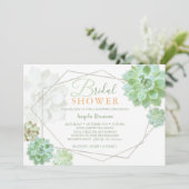 Spring Terrarium Succulenten Vrijgezellenfeest Kaart (Staand voorkant)