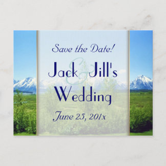 Spring Tetons BRUILOFT Save the date Aankondigingskaart
