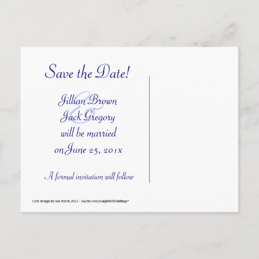 Spring Tetons BRUILOFT Save the date Aankondigingskaart (Achterkant)