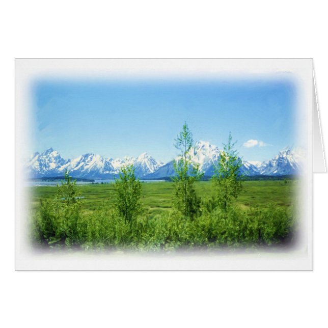 Spring Tetons-kaart (Voorkant Horizontaal)