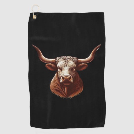 Spring Texas langhoorn Golfhanddoek (Voorkant)