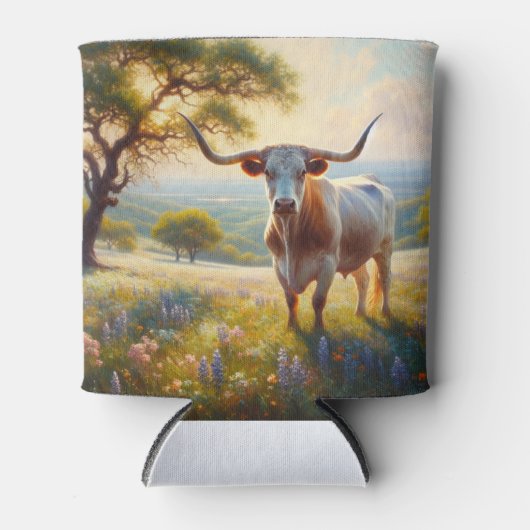 Spring Texas longhorn koe Blikjeskoeler (Voorkant)
