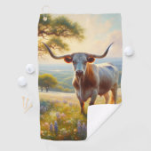 Spring Texas longhorn koe Golfhanddoek (Insitu)