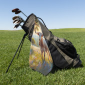Spring Texas longhorn koe Golfhanddoek (Groen)