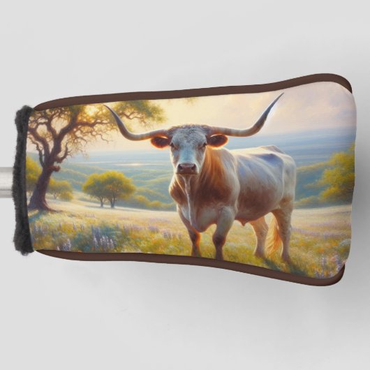 Spring Texas longhorn koe Golfheadcover (Voorkant)