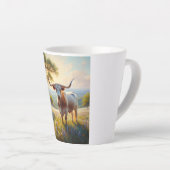 Spring Texas longhorn koe Latte Mok (Rechterhoek)