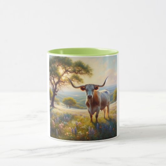 Spring Texas longhorn koe Mok (Midden)