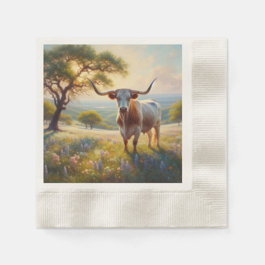 Spring Texas longhorn koe Servet (Voorkant)