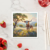 Spring Texas longhorn koe Servet (Insitu)