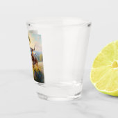 Spring Texas longhorn koe Shot Glas (Rechts)