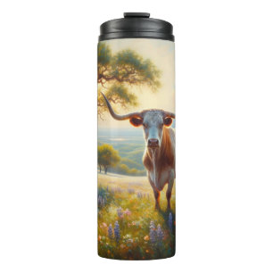 Spring Texas longhorn koe Thermosbeker