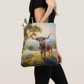 Spring Texas longhorn koe Tote Bag (Dichtbij)