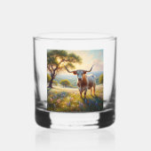 Spring Texas longhorn koe Whisky Glas (Achterkant)