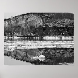 Spring Thaw Black en White Poster