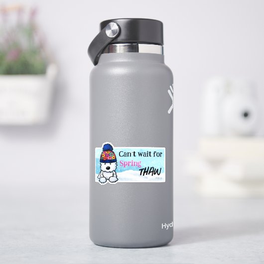 Spring Thaw Westie Vinyl Sticker (HydroFlask)