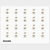 Spring Time · Bees Ronde Sticker (Vel)