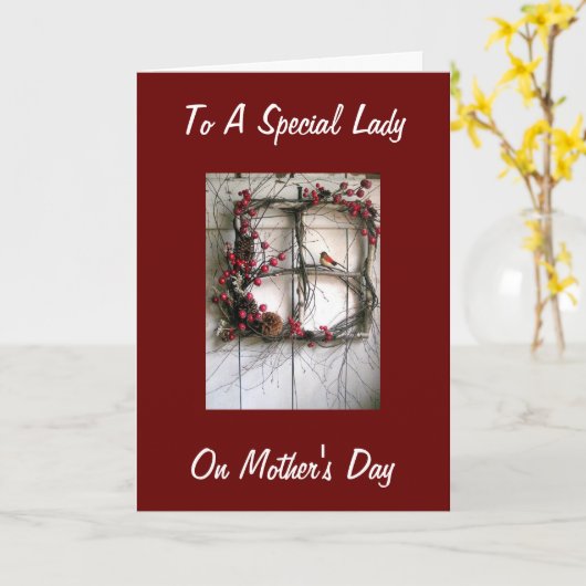 SPRING TIME COUNTRY KRANS-MOEDERDAG VOOR IEDEREEN KAART (Gele Bloem)