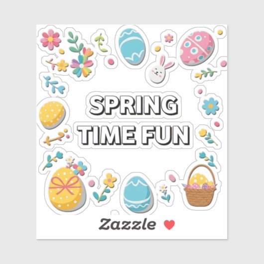 Spring Time Easter | Pascua Primavera Sticker (Vel)