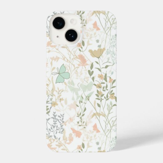 Spring Time Floral Pattern 01 - iPhone Case Hoesje (Achterkant)