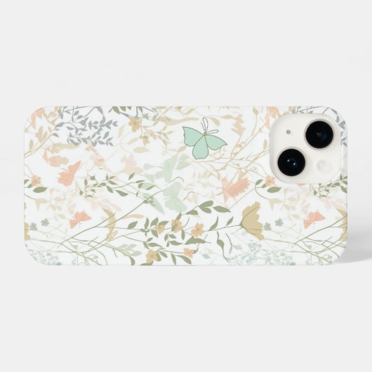 Spring Time Floral Pattern 01 - iPhone Case iPhone Hoesje (Achterkant horizontaal)