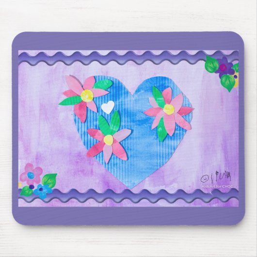Spring Time Heart - Kinder kunst voor CHOC Muismat (Voorkant)