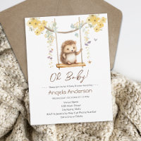 Spring Time HedgeHog Floral Baby shower