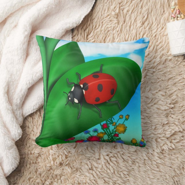 Spring Time Lady Bug Kussen (Deken)