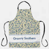 Spring Toile Oven Mitt & Pot Holder Set Schort (Voorkant)