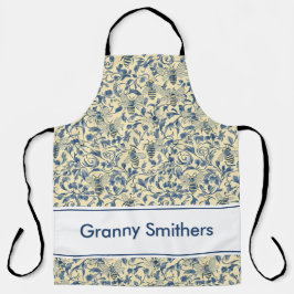 Spring Toile Oven Mitt & Pot Holder Set Schort