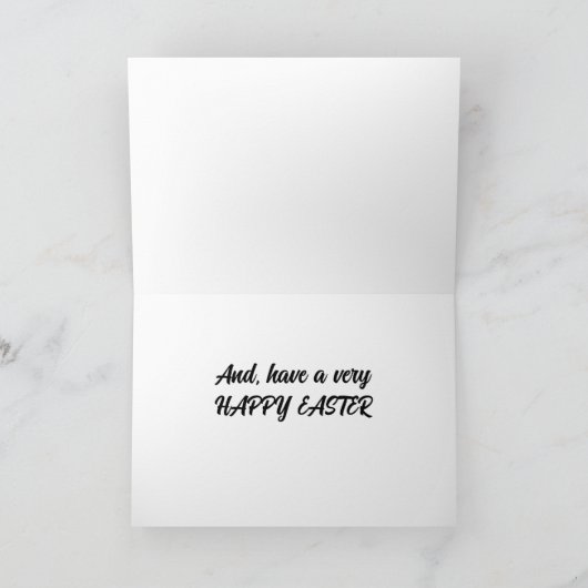 SPRING TOTAAL EN EEN HEEL *GELUKKIG PASEN* KAART (Binnen)