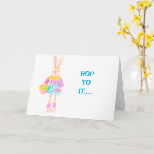 SPRING TOTAAL EN EEN HEEL *GELUKKIG PASEN* KAART (Gele Bloem)