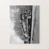Spring Train B&W Schilderachtig Family Fun Puzzle Legpuzzel (Verticaal)