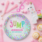 Spring Trampoline Birthday Party Decor Personated Papieren Bordje (Feest)