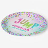 Spring Trampoline Birthday Party Decor Personated Papieren Bordje (Gekanteld)