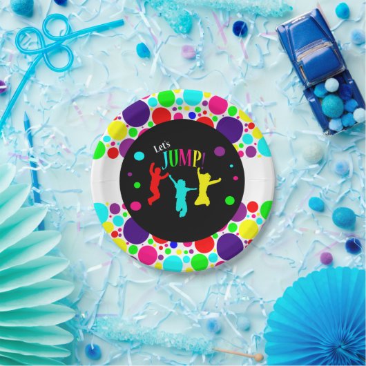 Spring/Trampoline Birthday Party Papieren Bordje (Feest)