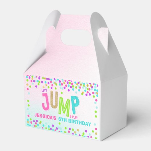 Spring Trampoline Birthday Party Supplies Decor Bedankdoosjes (Achterkant)