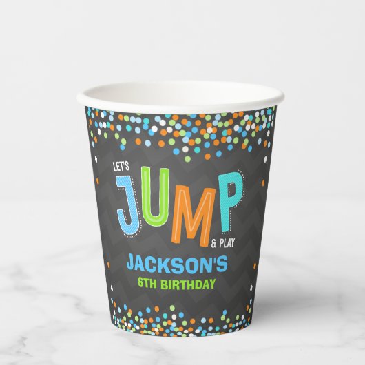 Spring Trampoline Birthday Party Supplies Decor Papieren Bekers (Voorkant)