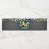 Spring Trampoline Birthday Party Supplies Decor Waterfles Etiket (Enkel label)